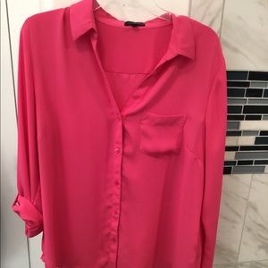 The Limited Hot Pink Portofino Blouse